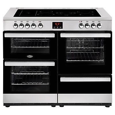 Belling Cookcentre 110E Electric Range Cooker with Ceramic Hob Stainless  Steel / Black